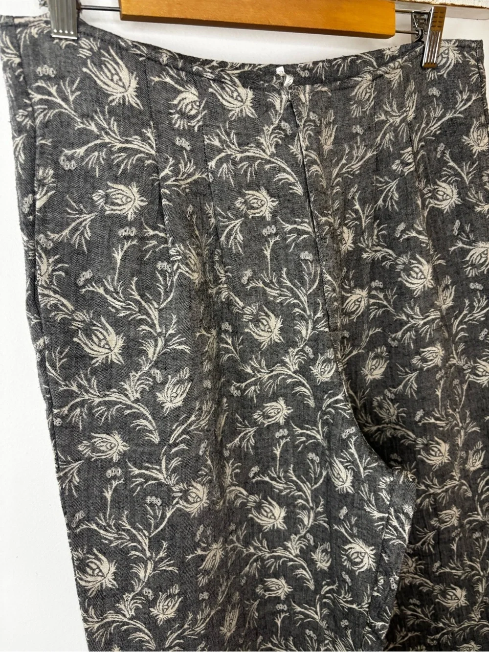 Anthropologie NWT Hello Nite Jacquard Botanical Cotton Quilted Pants